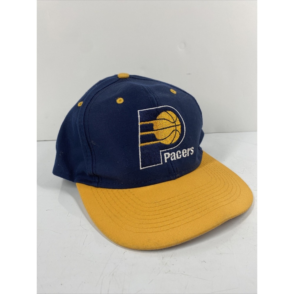 Indiana Pacers Logo 7 Snapback‎ Hat Cap NBA Embroidered Classic Blue Gold OSFA